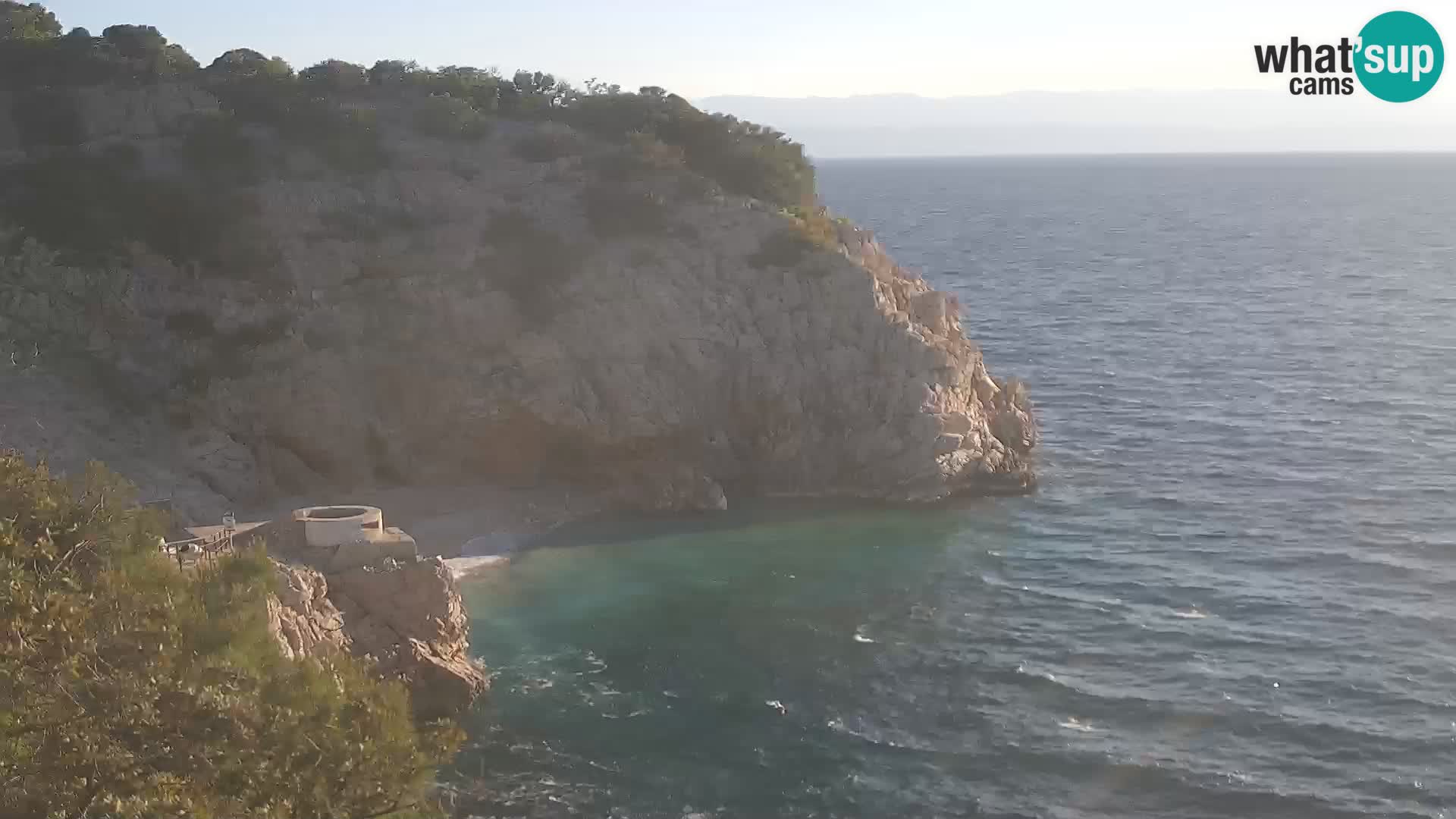 Webcam plage Brseč à Mošćenička Draga, Croatie