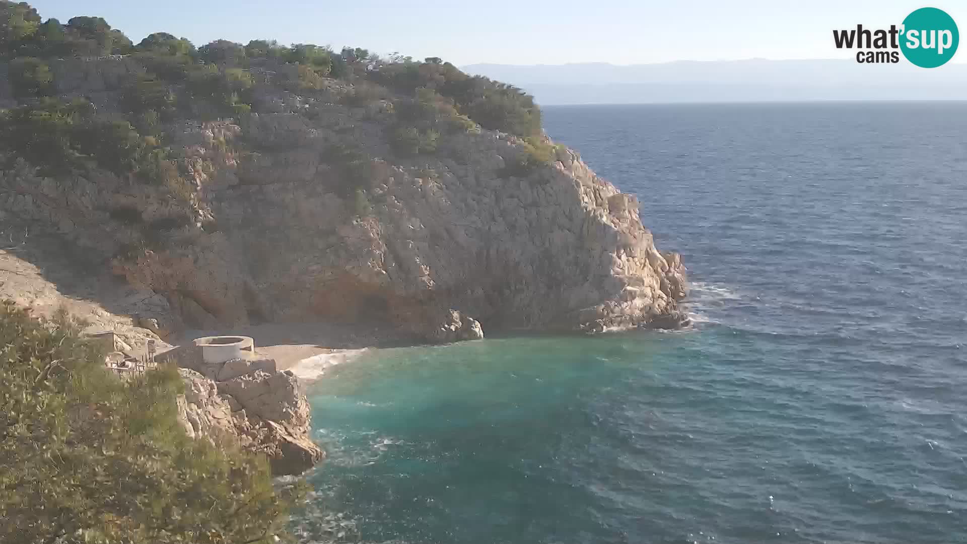 Webcam plage Brseč à Mošćenička Draga, Croatie