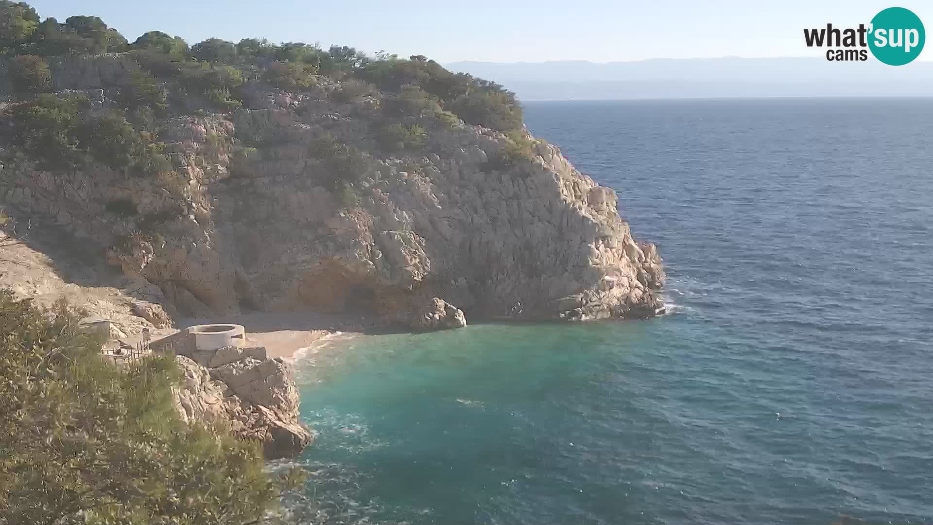 Cámara web de la playa de Brseč en Mošćenička Draga, Croacia