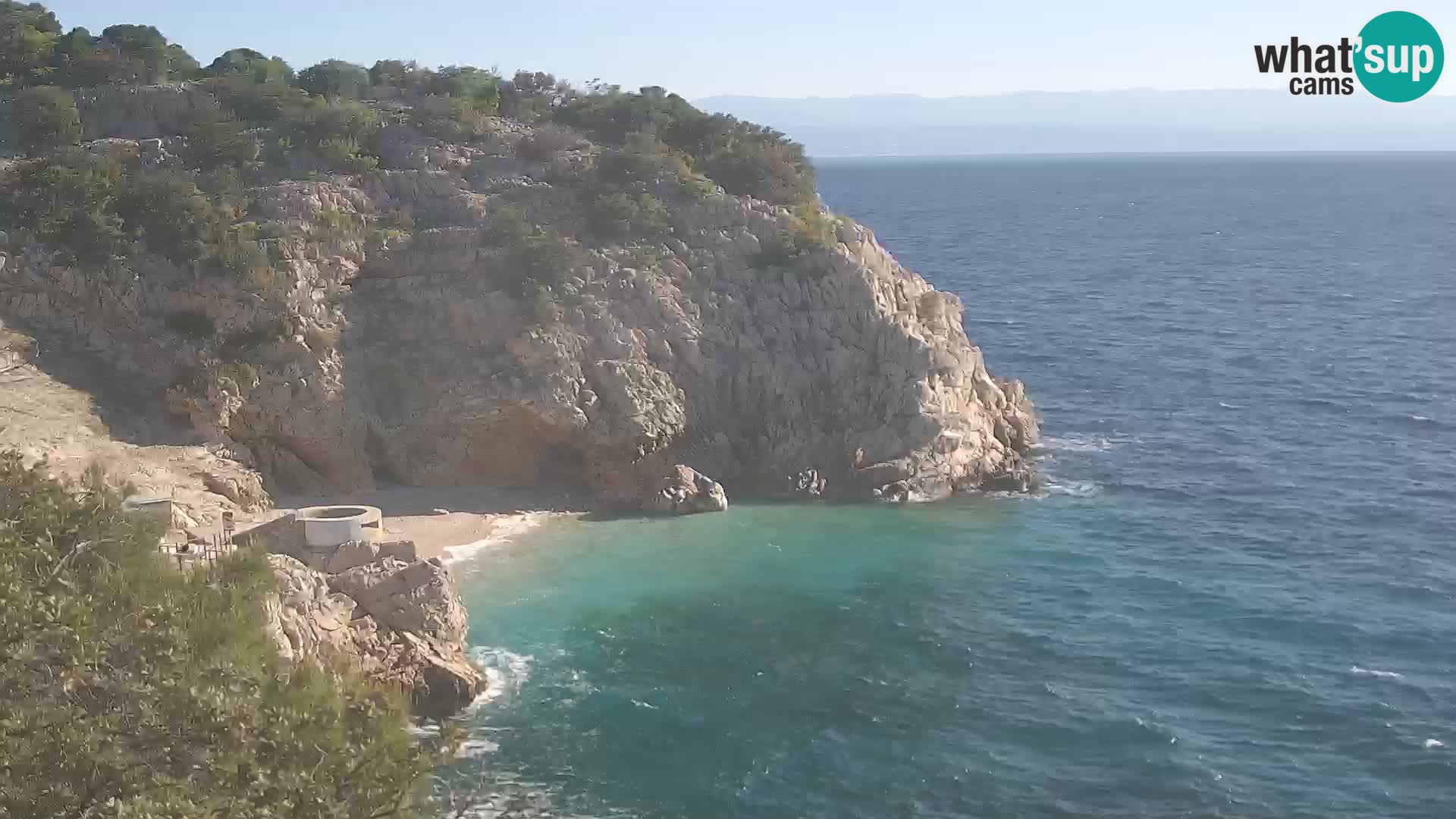 Webcam plage Brseč à Mošćenička Draga, Croatie