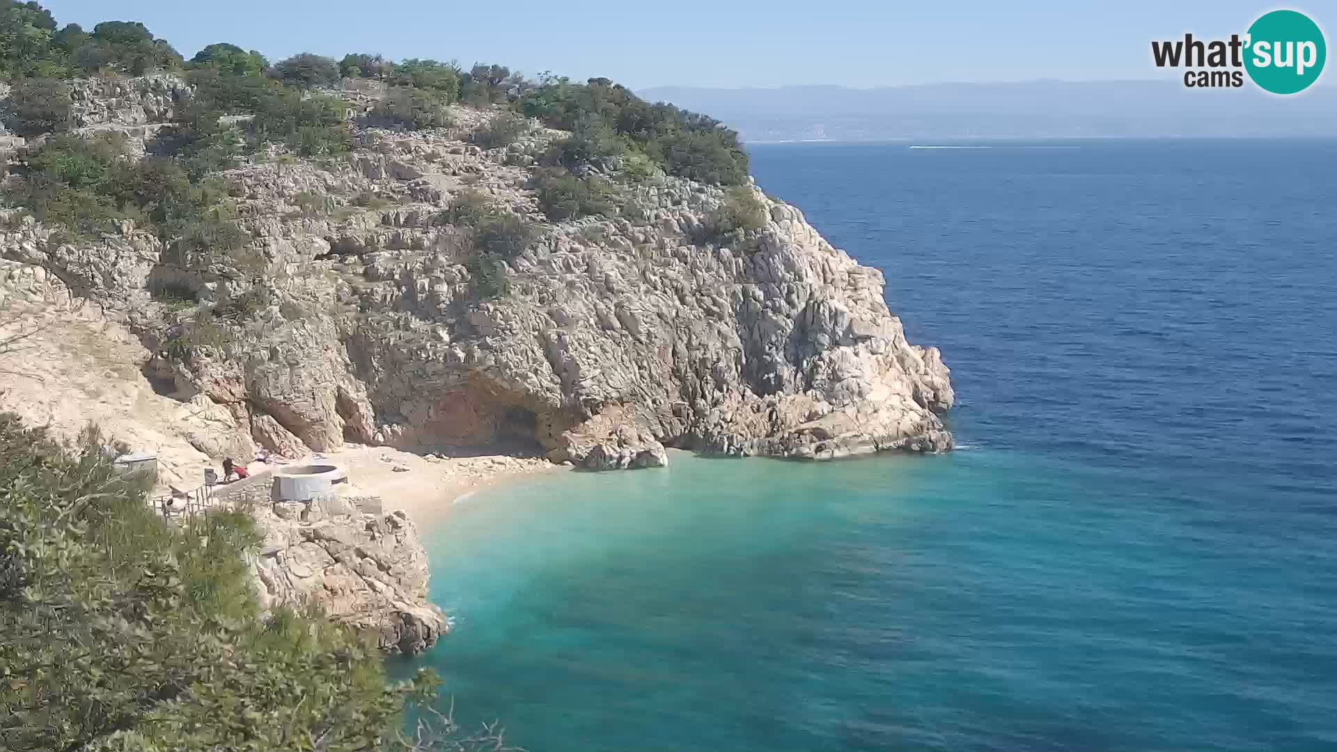 Cámara web de la playa de Brseč en Mošćenička Draga, Croacia