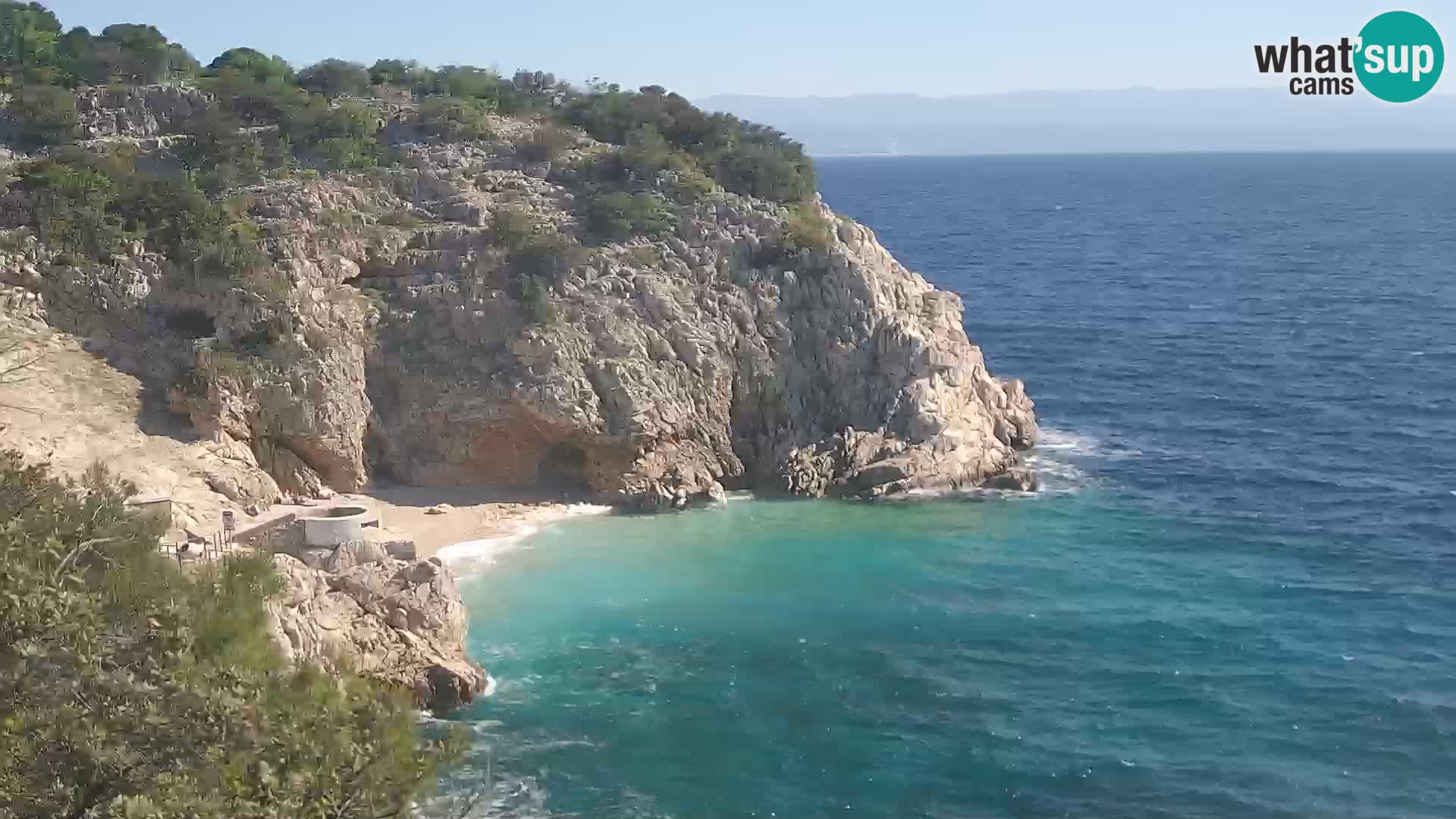 Webcam plage Brseč à Mošćenička Draga, Croatie