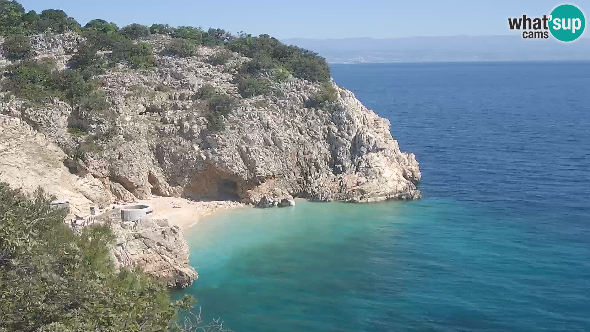Webcam plage Brseč à Mošćenička Draga, Croatie
