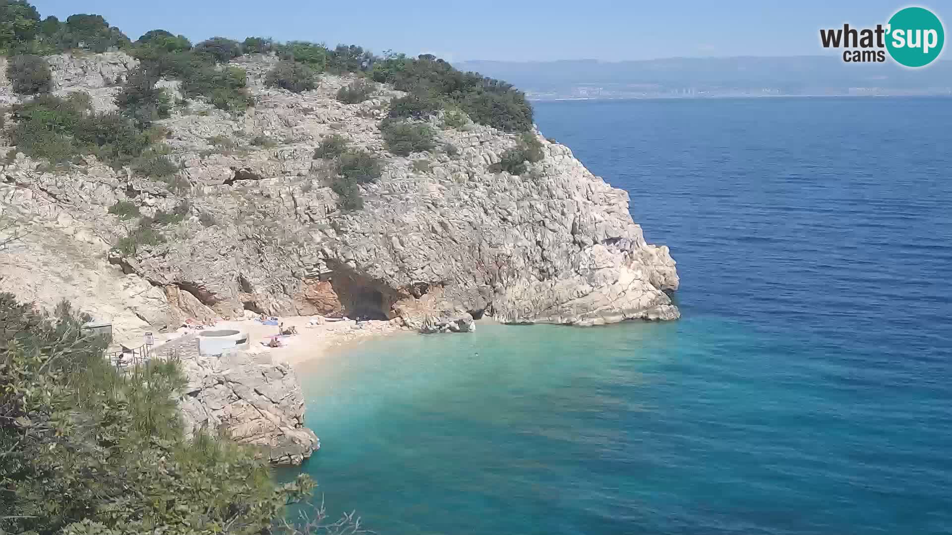 Spletna kamera Brseč plaža – Mošćenička Draga – Hrvaška