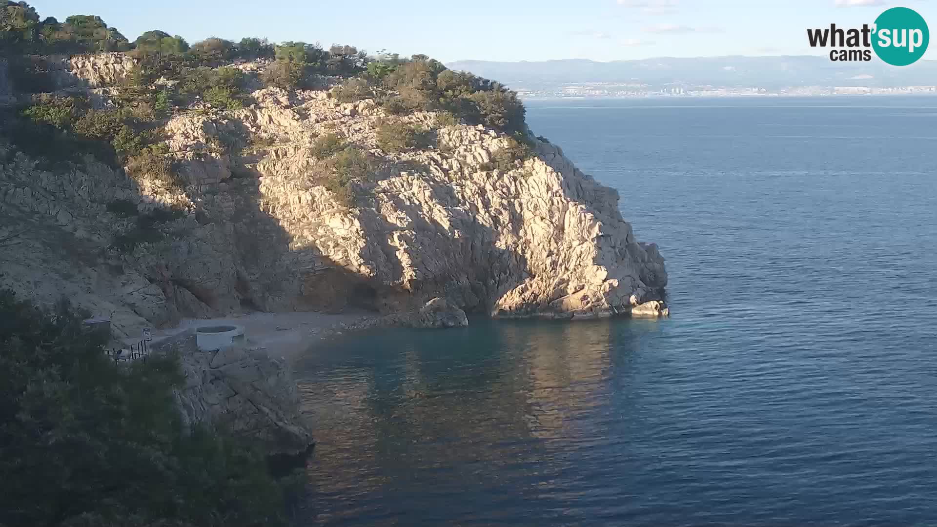 Webcam plage Brseč à Mošćenička Draga, Croatie
