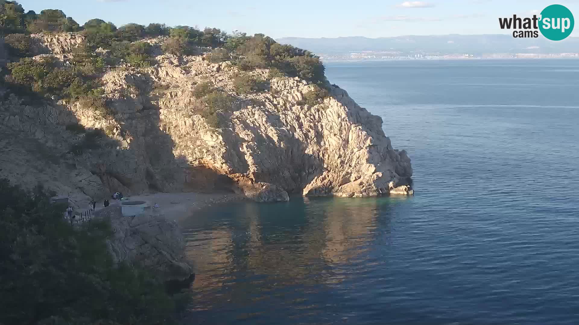 Cámara web de la playa de Brseč en Mošćenička Draga, Croacia