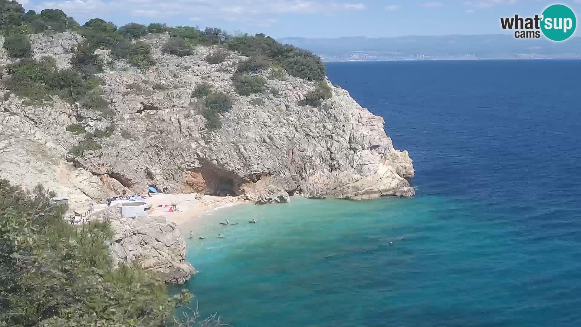 Cámara web de la playa de Brseč en Mošćenička Draga, Croacia