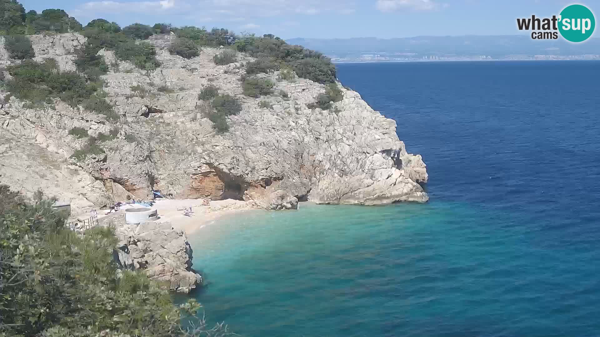 Spletna kamera Brseč plaža – Mošćenička Draga – Hrvaška