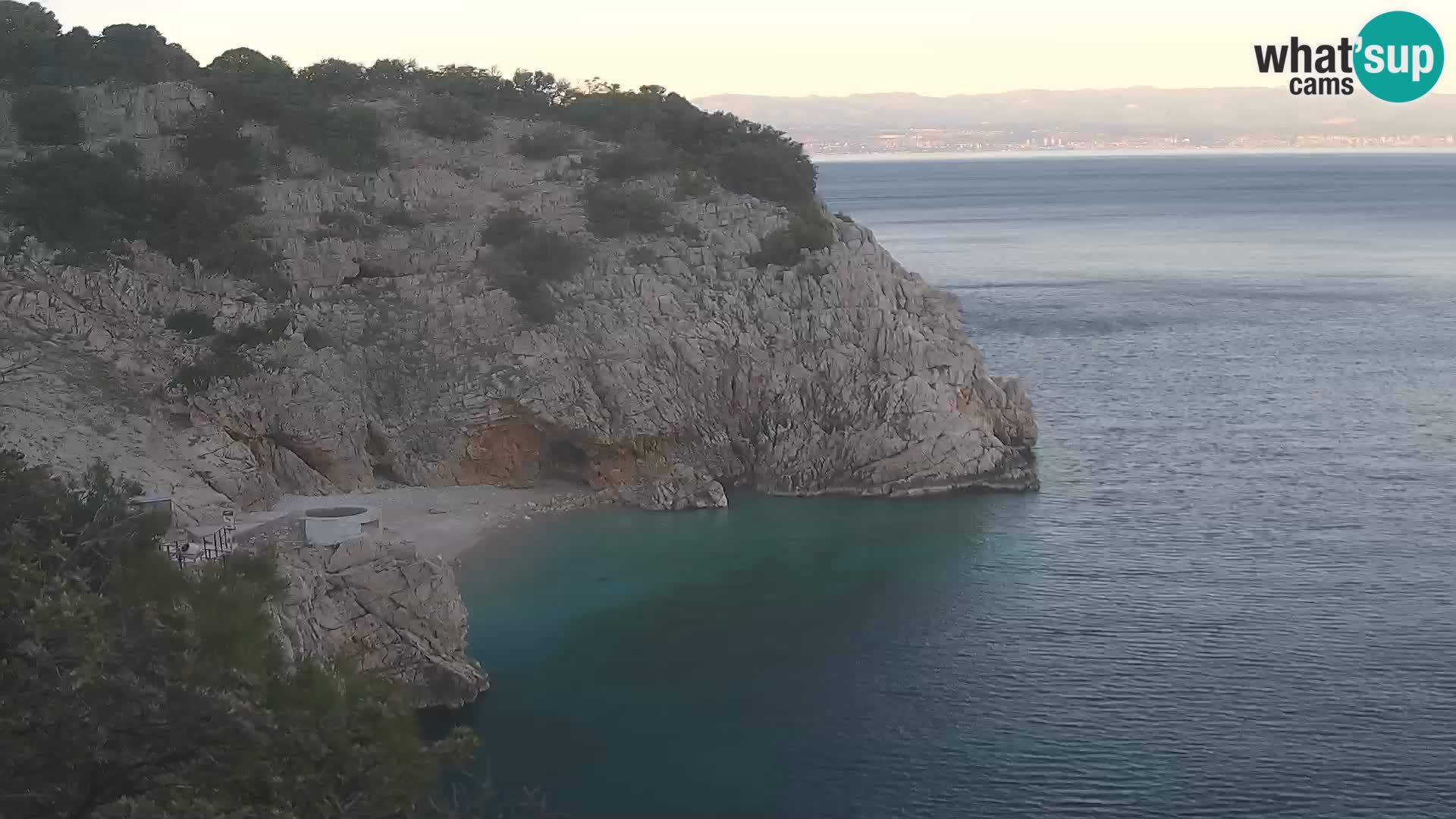 Cámara web de la playa de Brseč en Mošćenička Draga, Croacia