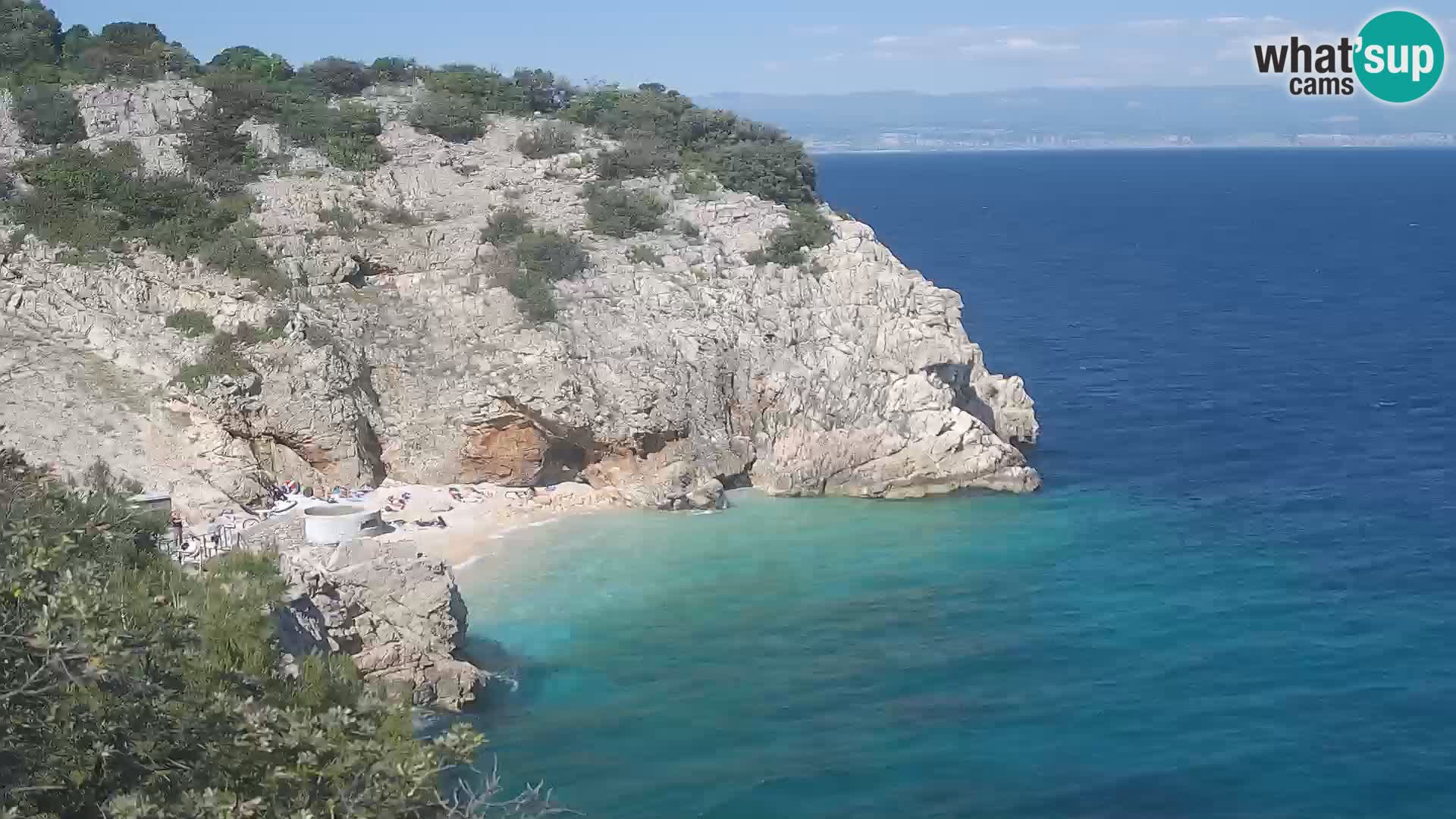 Spletna kamera Brseč plaža – Mošćenička Draga – Hrvaška