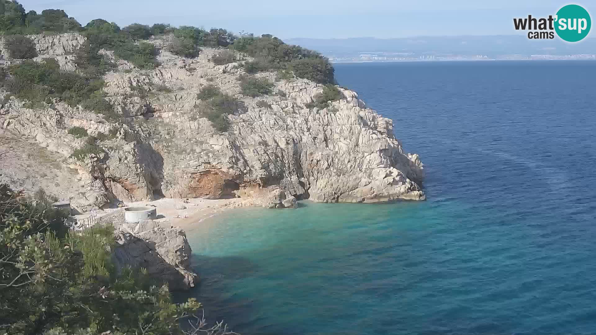 Cámara web de la playa de Brseč en Mošćenička Draga, Croacia
