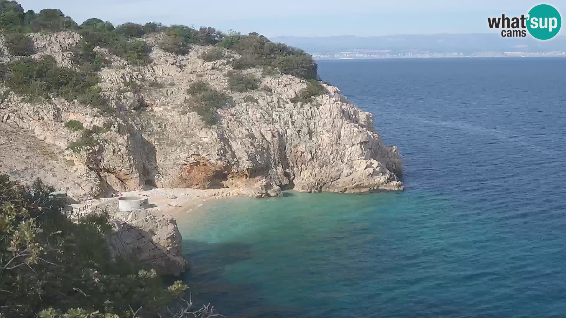 Webcam plage Brseč à Mošćenička Draga, Croatie