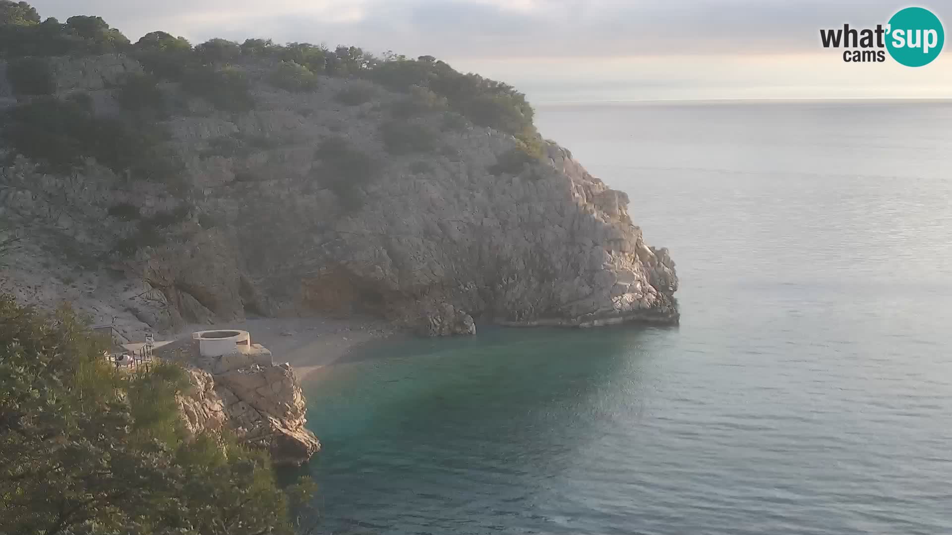 Spletna kamera Brseč plaža – Mošćenička Draga – Hrvaška
