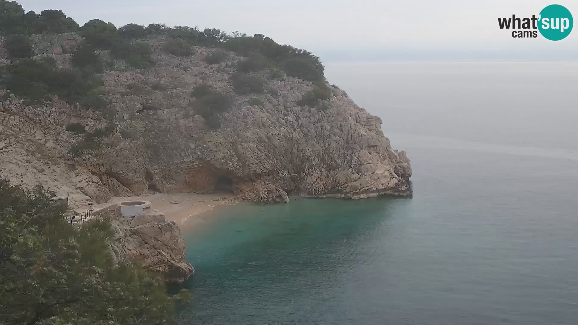 Webcam plage Brseč à Mošćenička Draga, Croatie