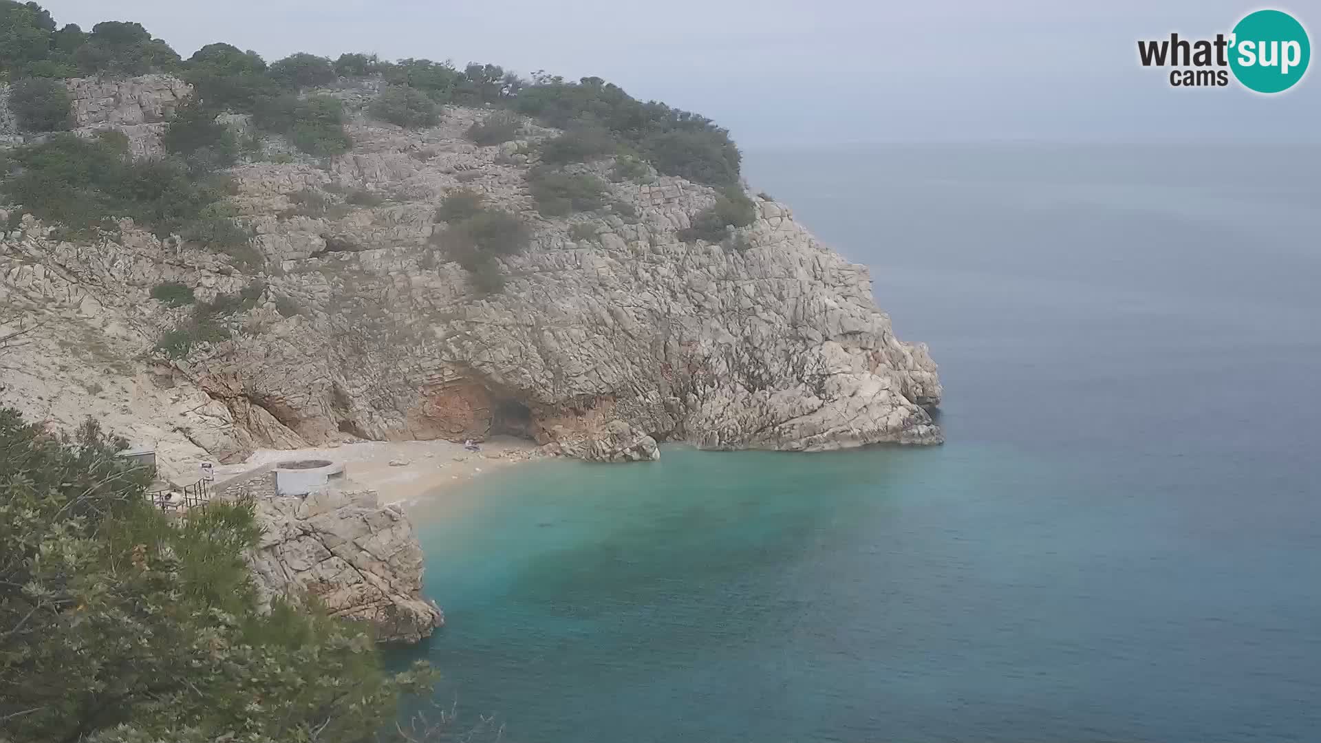 Cámara web de la playa de Brseč en Mošćenička Draga, Croacia
