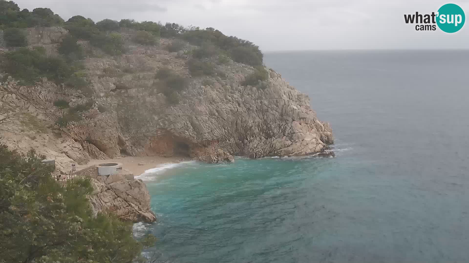 Webcam plage Brseč à Mošćenička Draga, Croatie