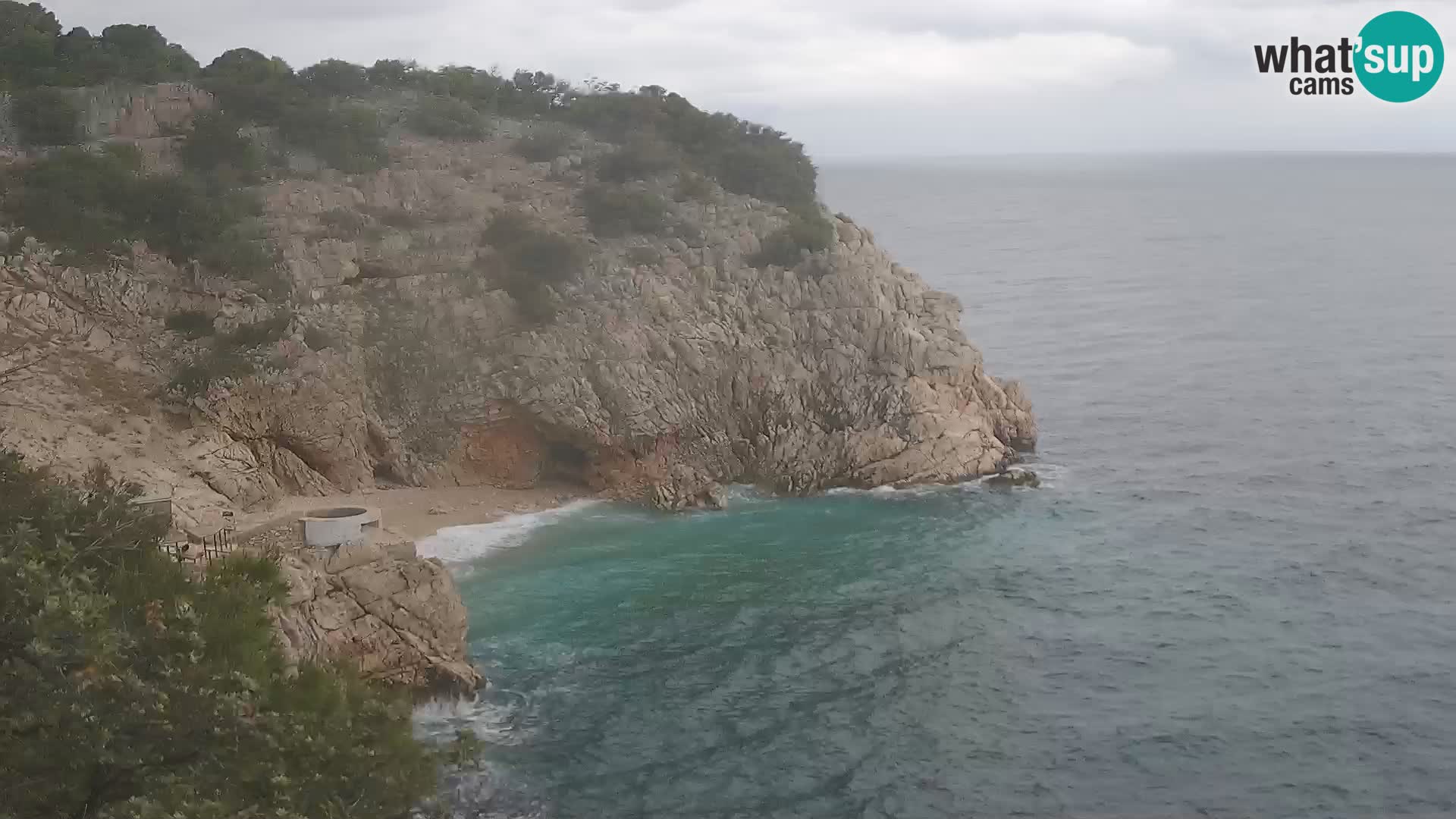 Webcam plage Brseč à Mošćenička Draga, Croatie