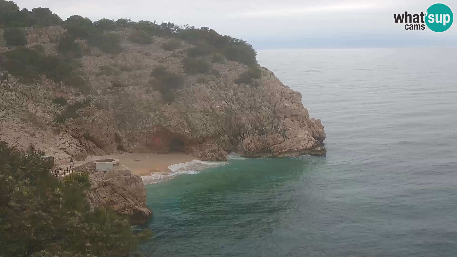 Cámara web de la playa de Brseč en Mošćenička Draga, Croacia