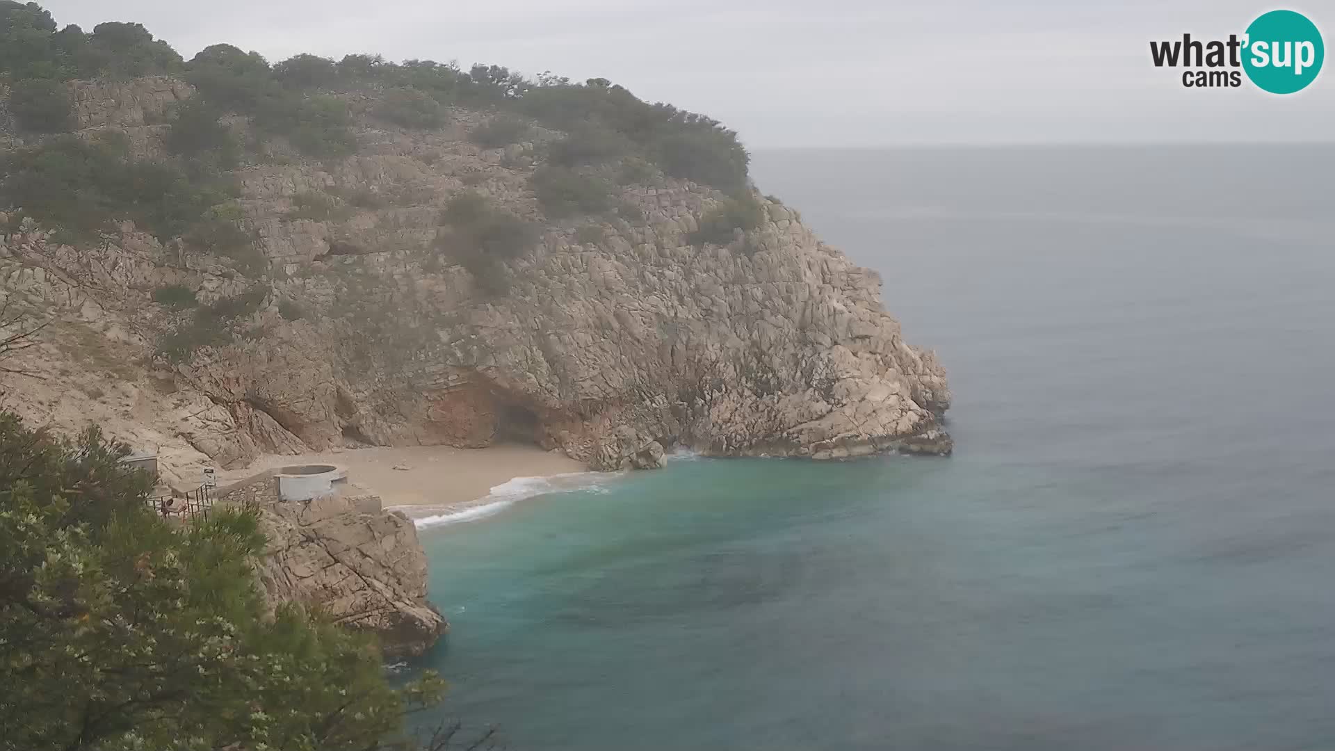 Spletna kamera Brseč plaža – Mošćenička Draga – Hrvaška