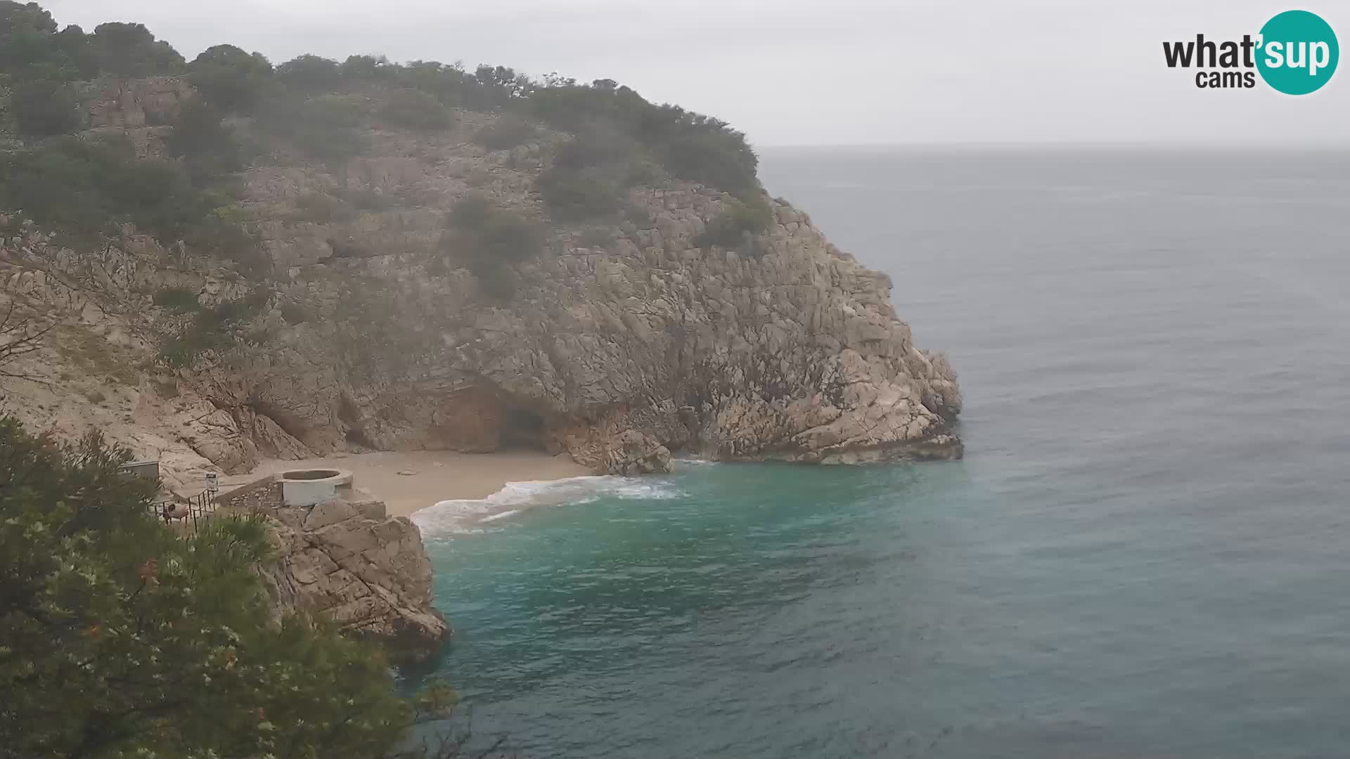 Webcam plage Brseč à Mošćenička Draga, Croatie