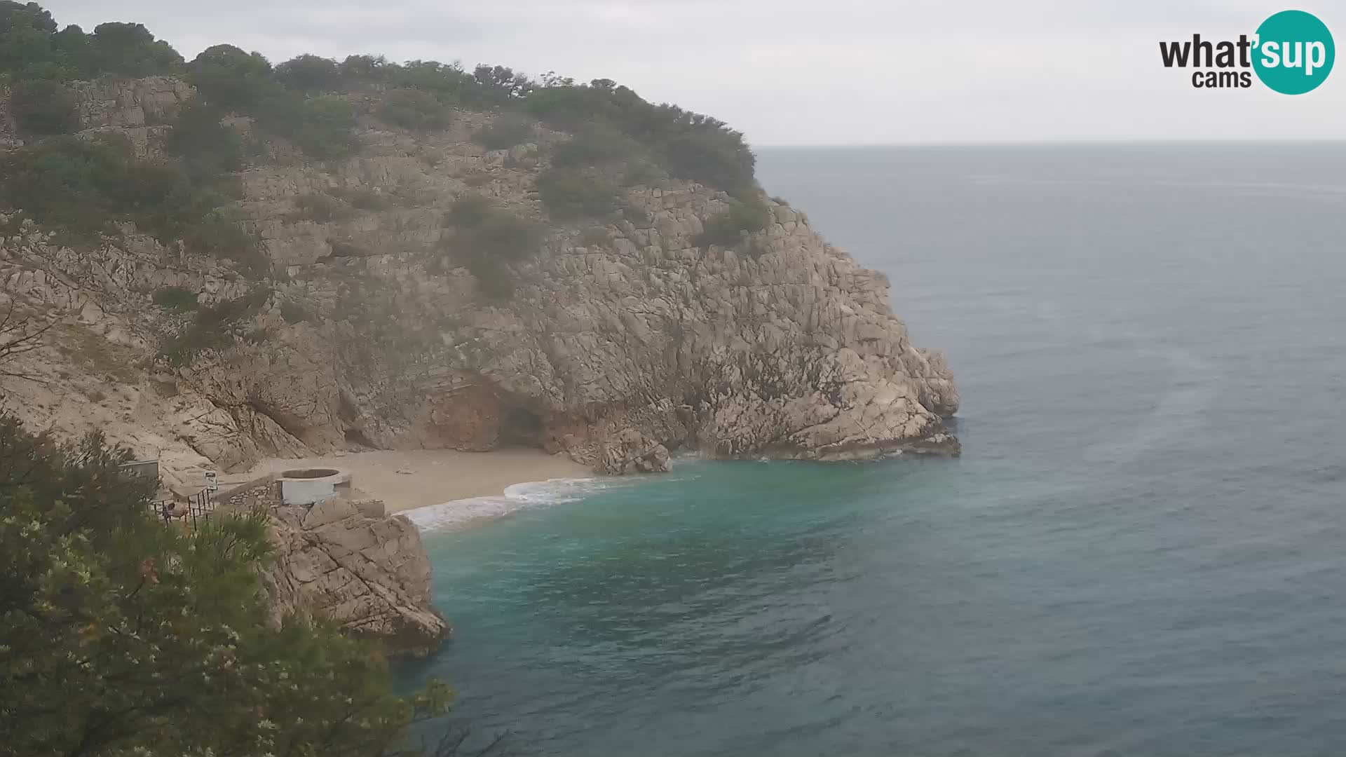 Webcam plage Brseč à Mošćenička Draga, Croatie