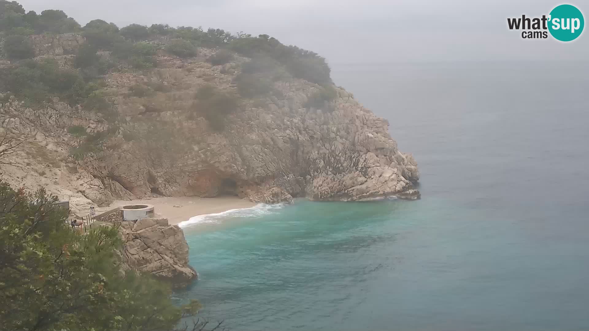 Webcam plage Brseč à Mošćenička Draga, Croatie