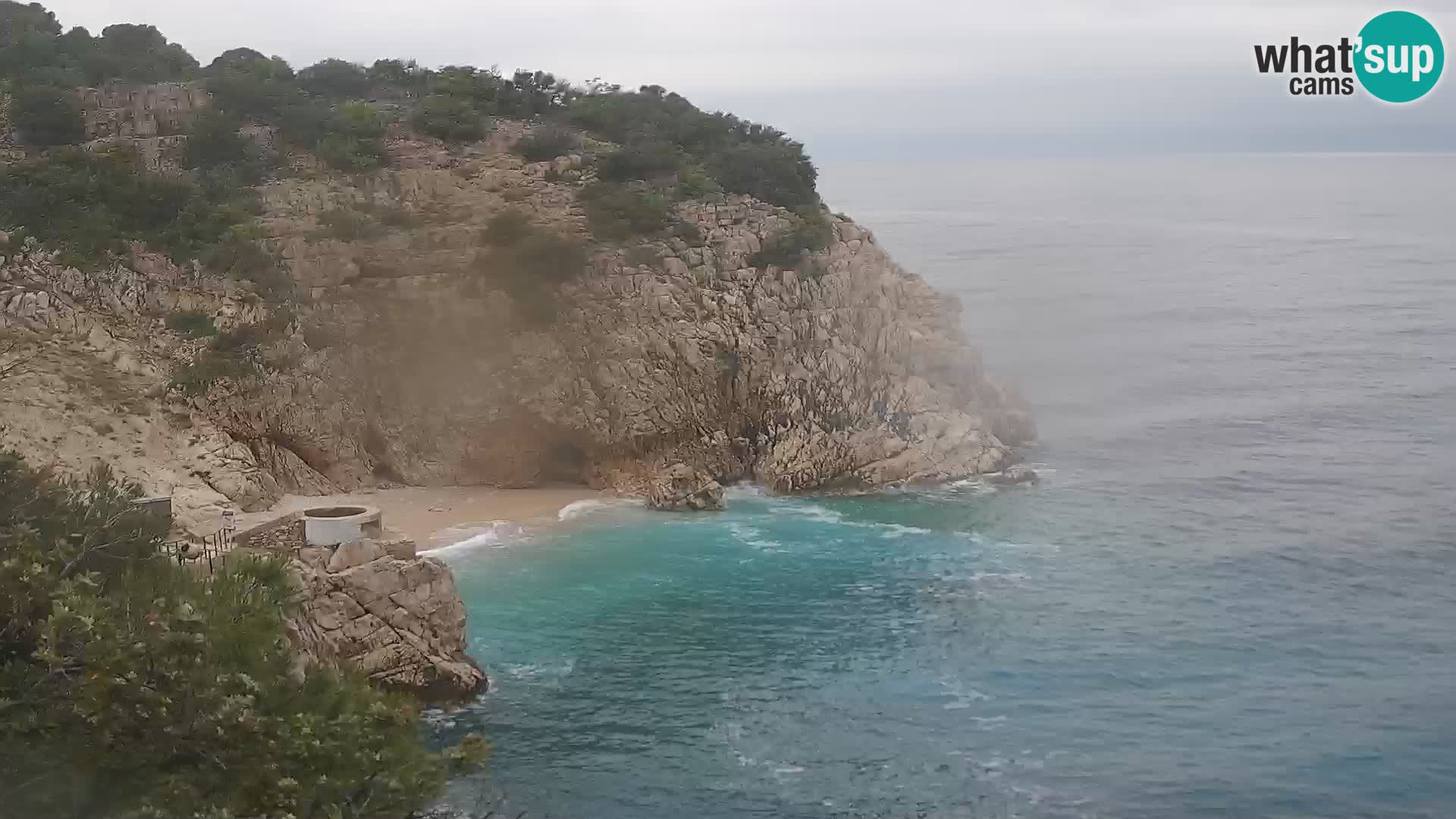 Spletna kamera Brseč plaža – Mošćenička Draga – Hrvaška