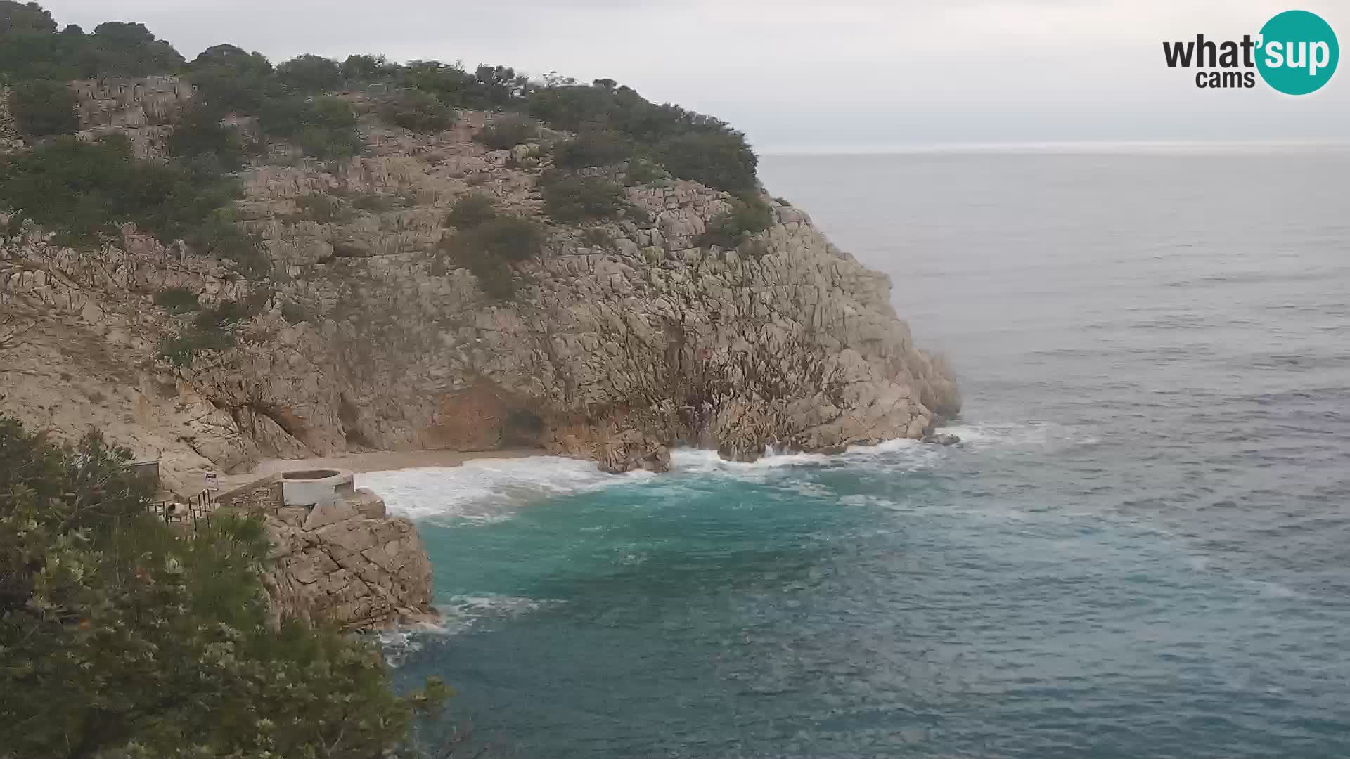 Cámara web de la playa de Brseč en Mošćenička Draga, Croacia