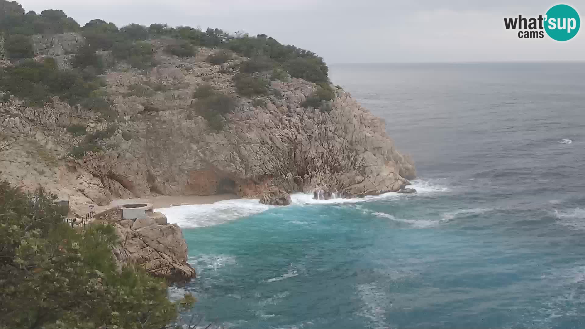Spletna kamera Brseč plaža – Mošćenička Draga – Hrvaška