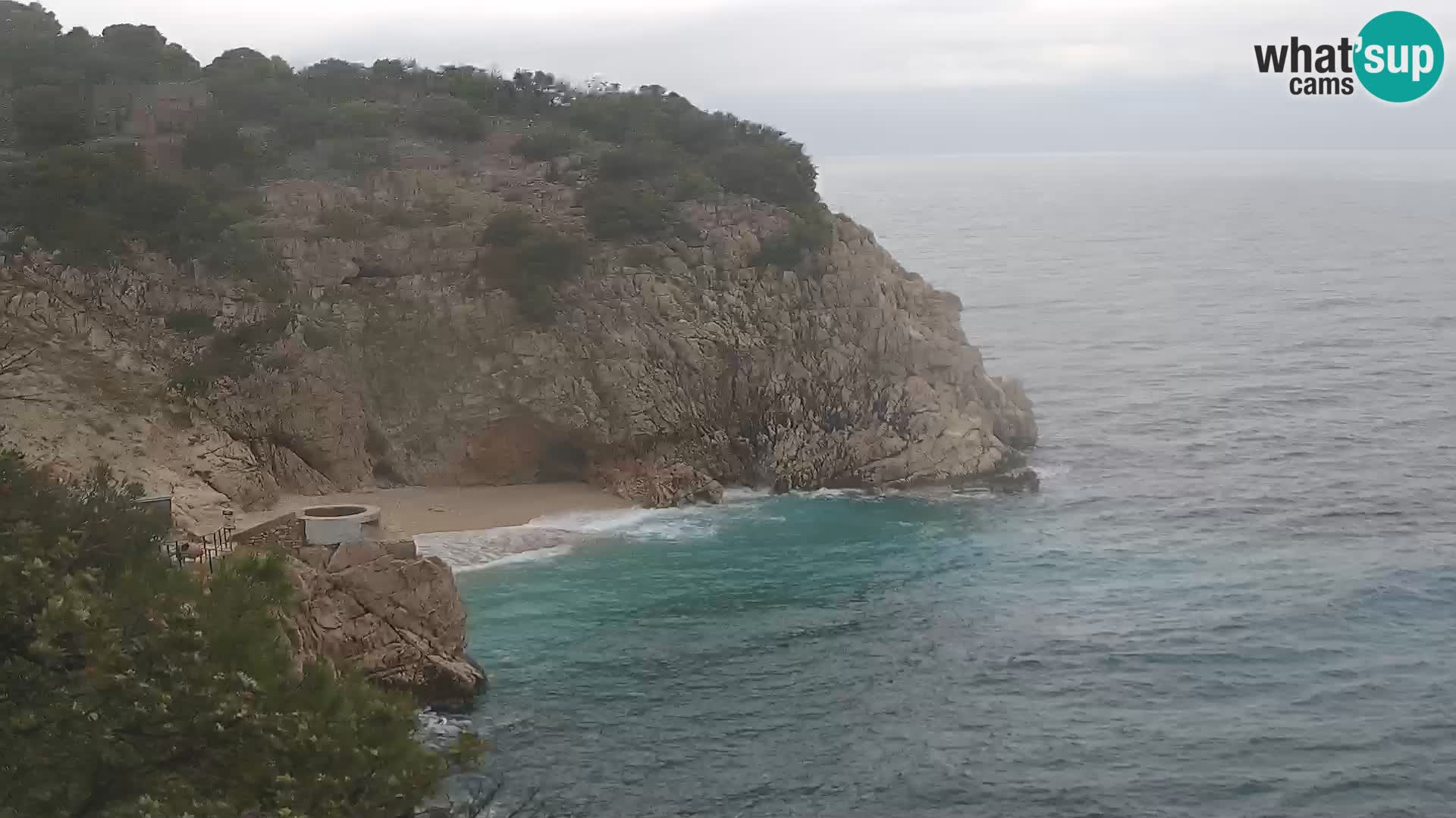 Cámara web de la playa de Brseč en Mošćenička Draga, Croacia