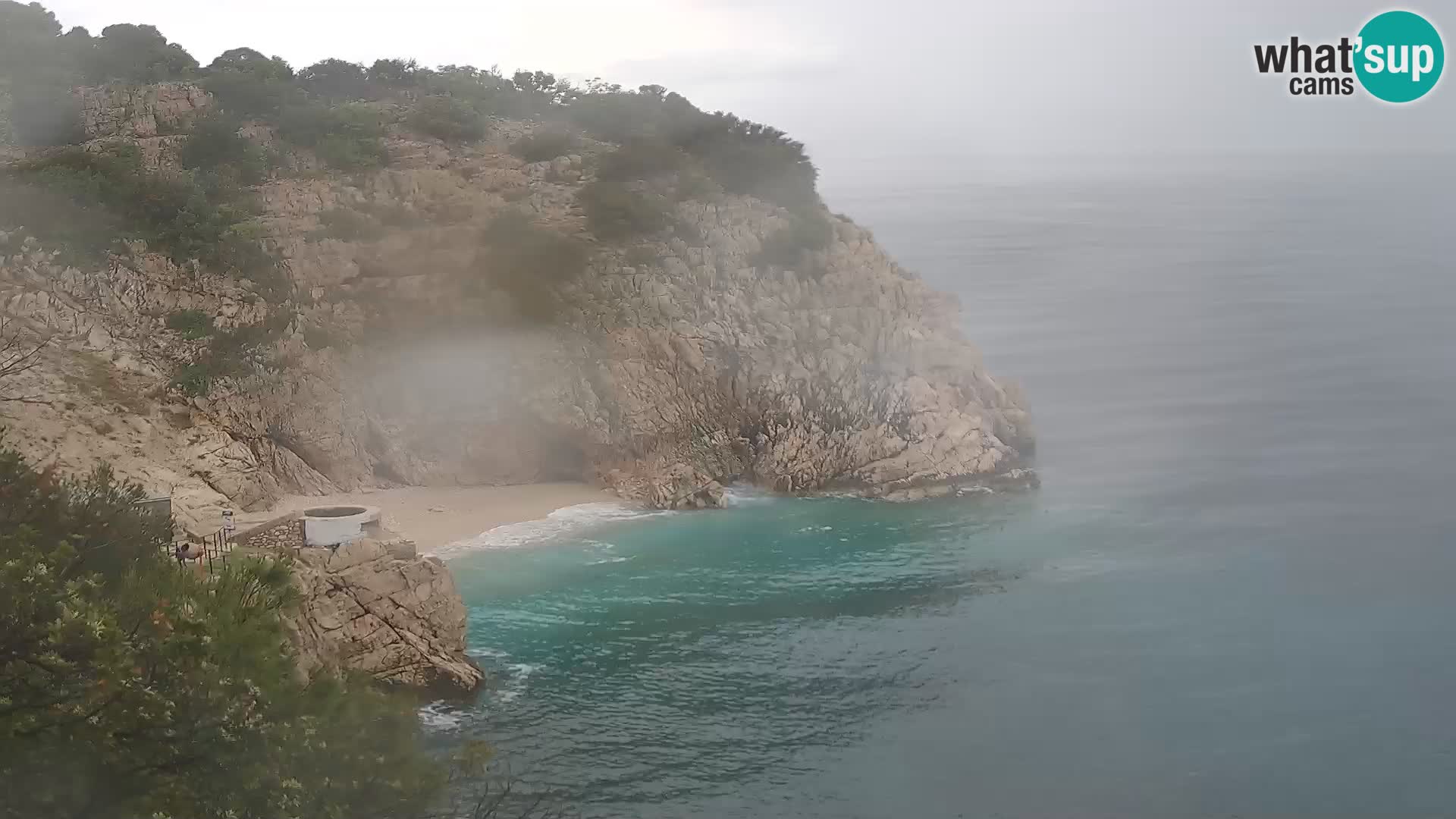Spletna kamera Brseč plaža – Mošćenička Draga – Hrvaška
