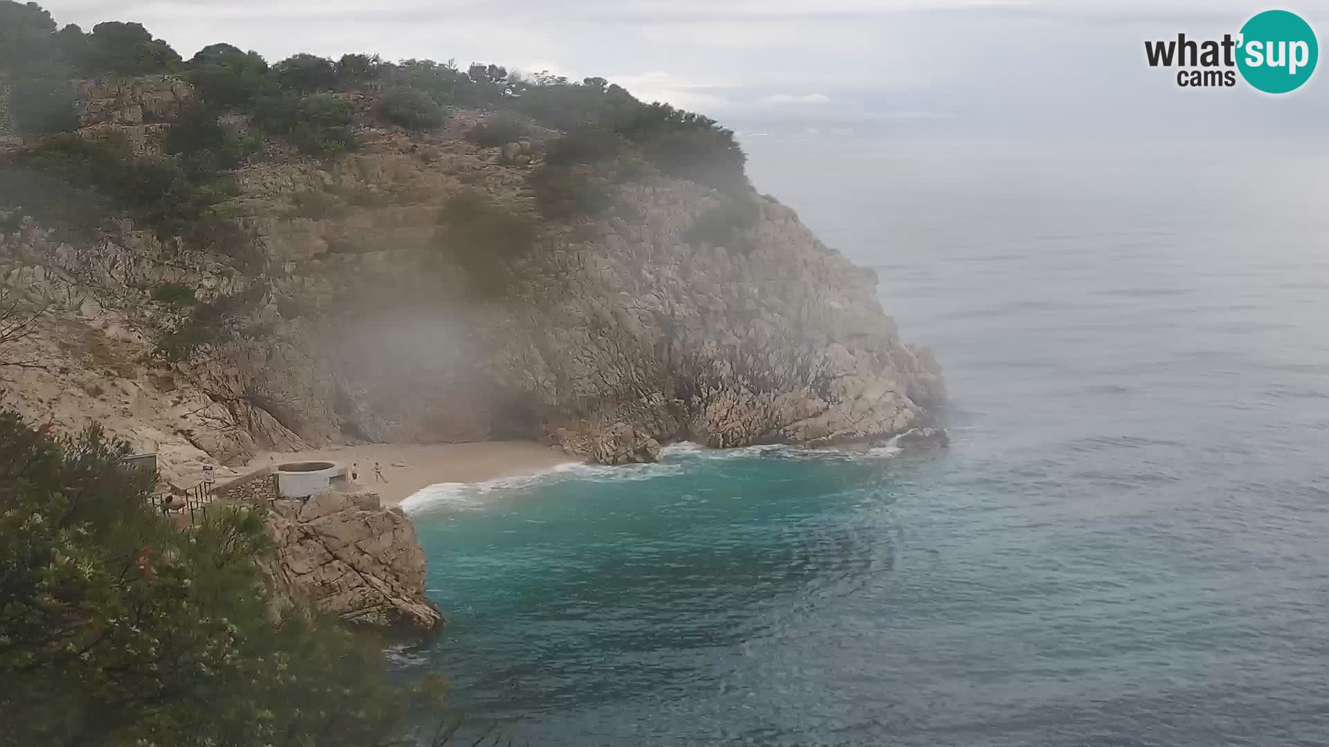 Webcam plage Brseč à Mošćenička Draga, Croatie