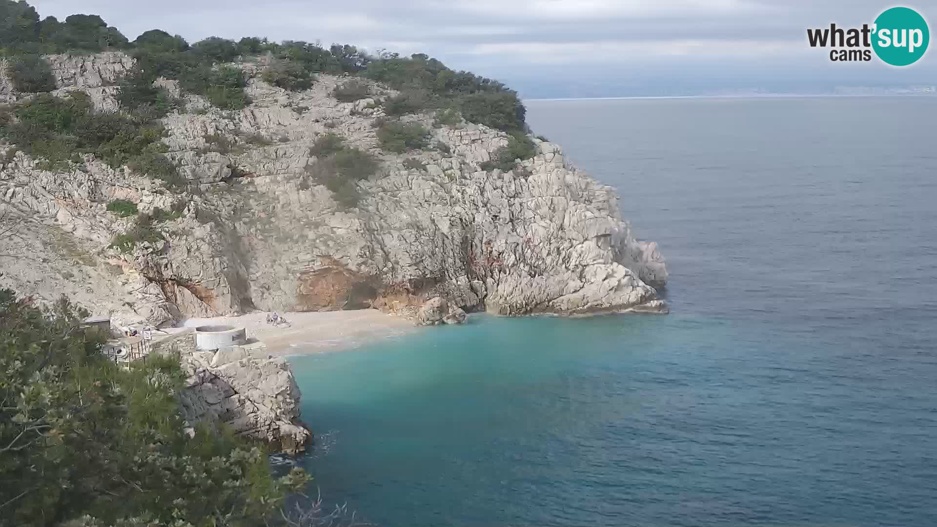 Webcam plage Brseč à Mošćenička Draga, Croatie