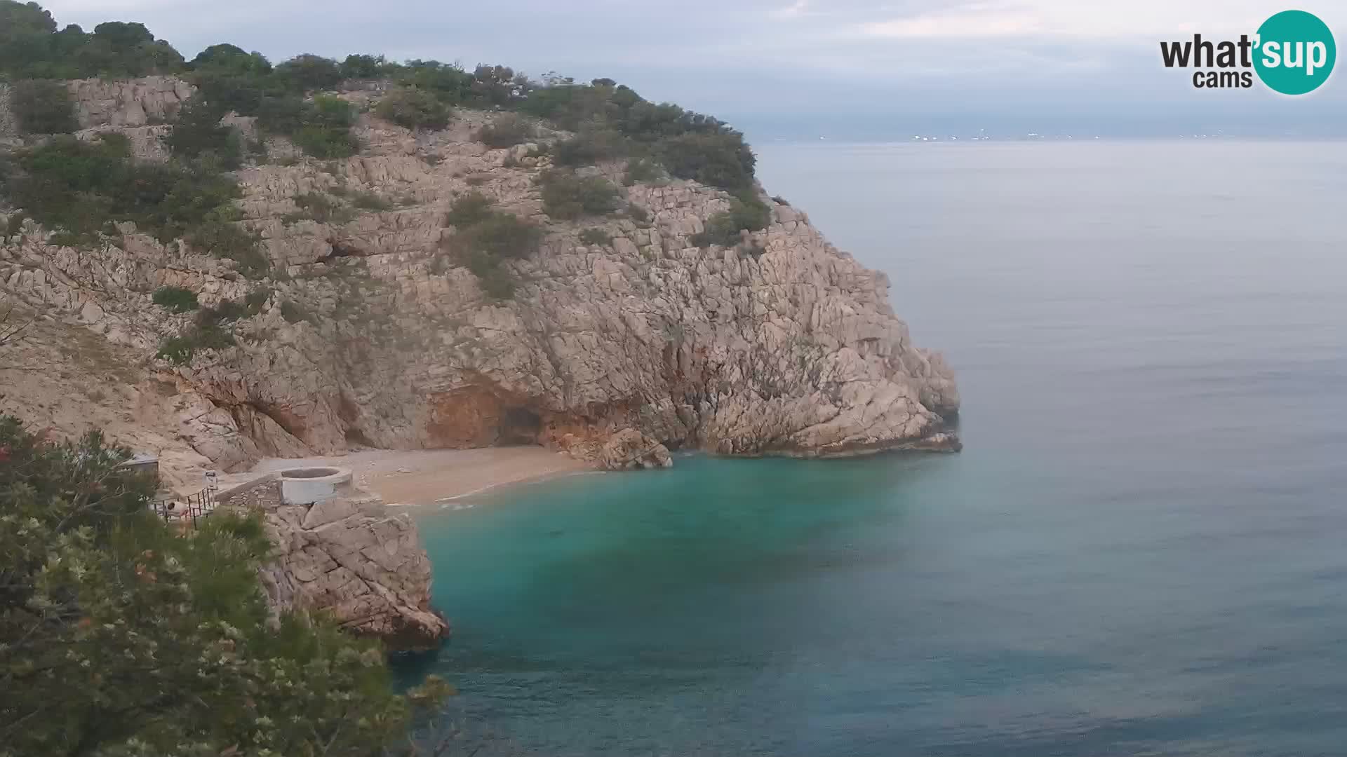 Webcam plage Brseč à Mošćenička Draga, Croatie