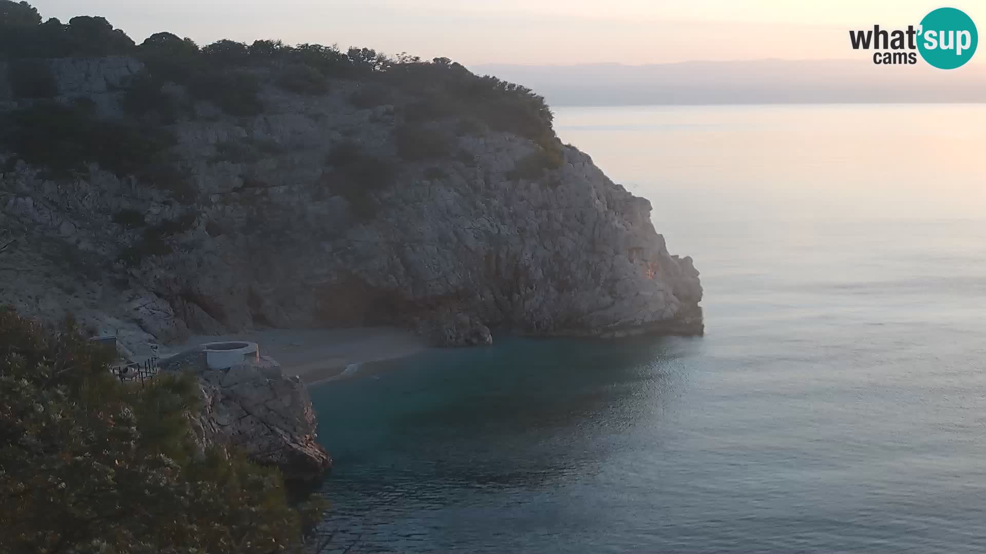 Spletna kamera Brseč plaža – Mošćenička Draga – Hrvaška