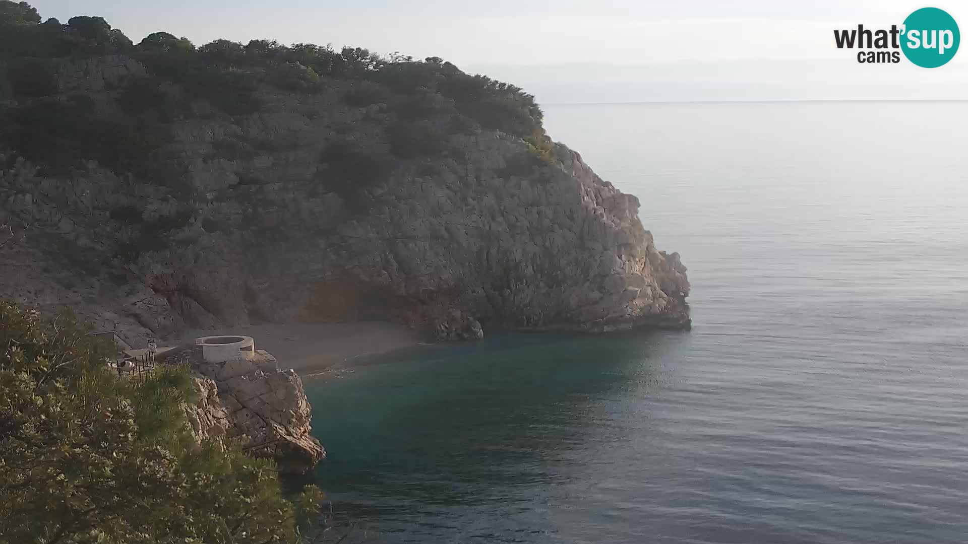 Spletna kamera Brseč plaža – Mošćenička Draga – Hrvaška