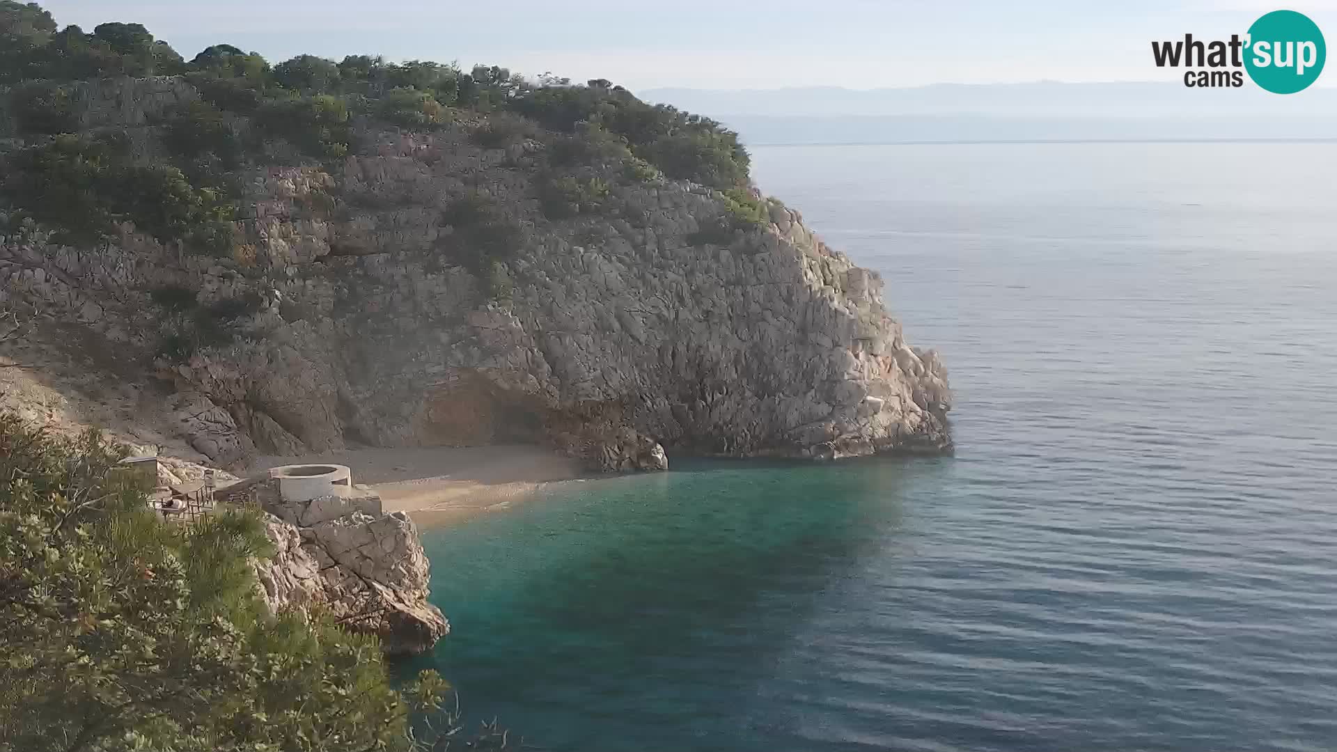 Webcam plage Brseč à Mošćenička Draga, Croatie