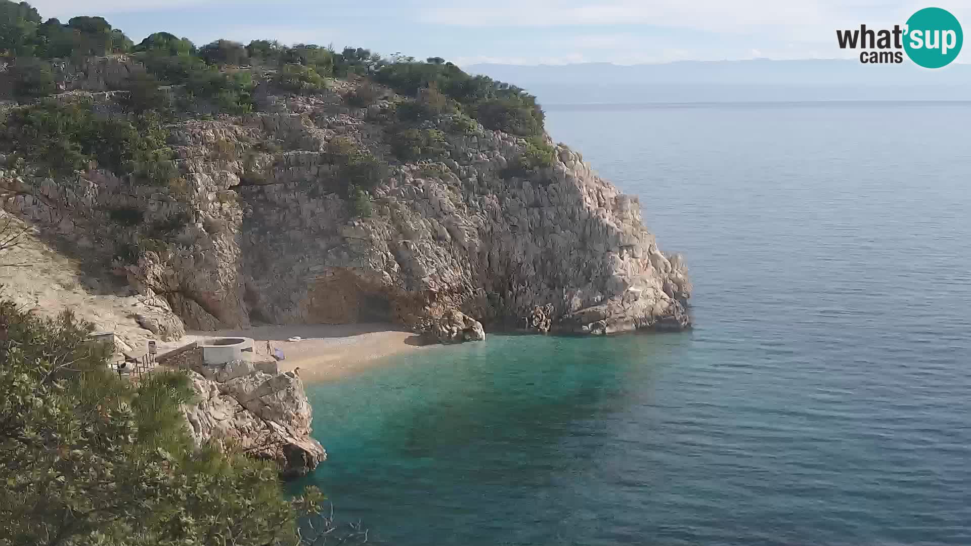 Cámara web de la playa de Brseč en Mošćenička Draga, Croacia