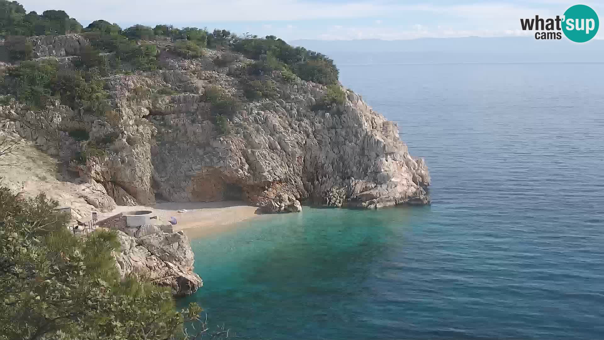 Cámara web de la playa de Brseč en Mošćenička Draga, Croacia