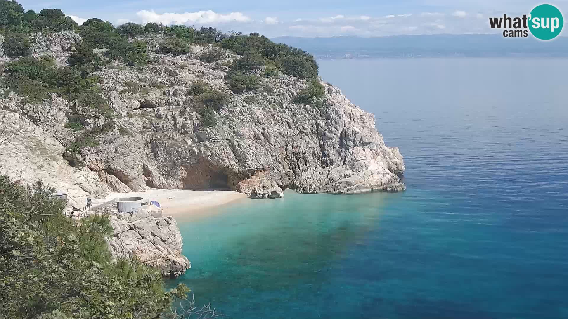 Cámara web de la playa de Brseč en Mošćenička Draga, Croacia
