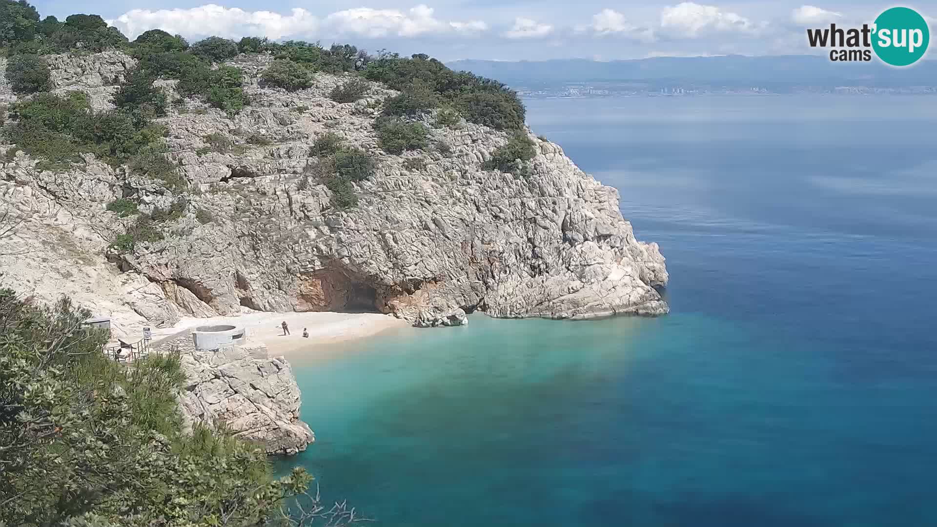 Spletna kamera Brseč plaža – Mošćenička Draga – Hrvaška