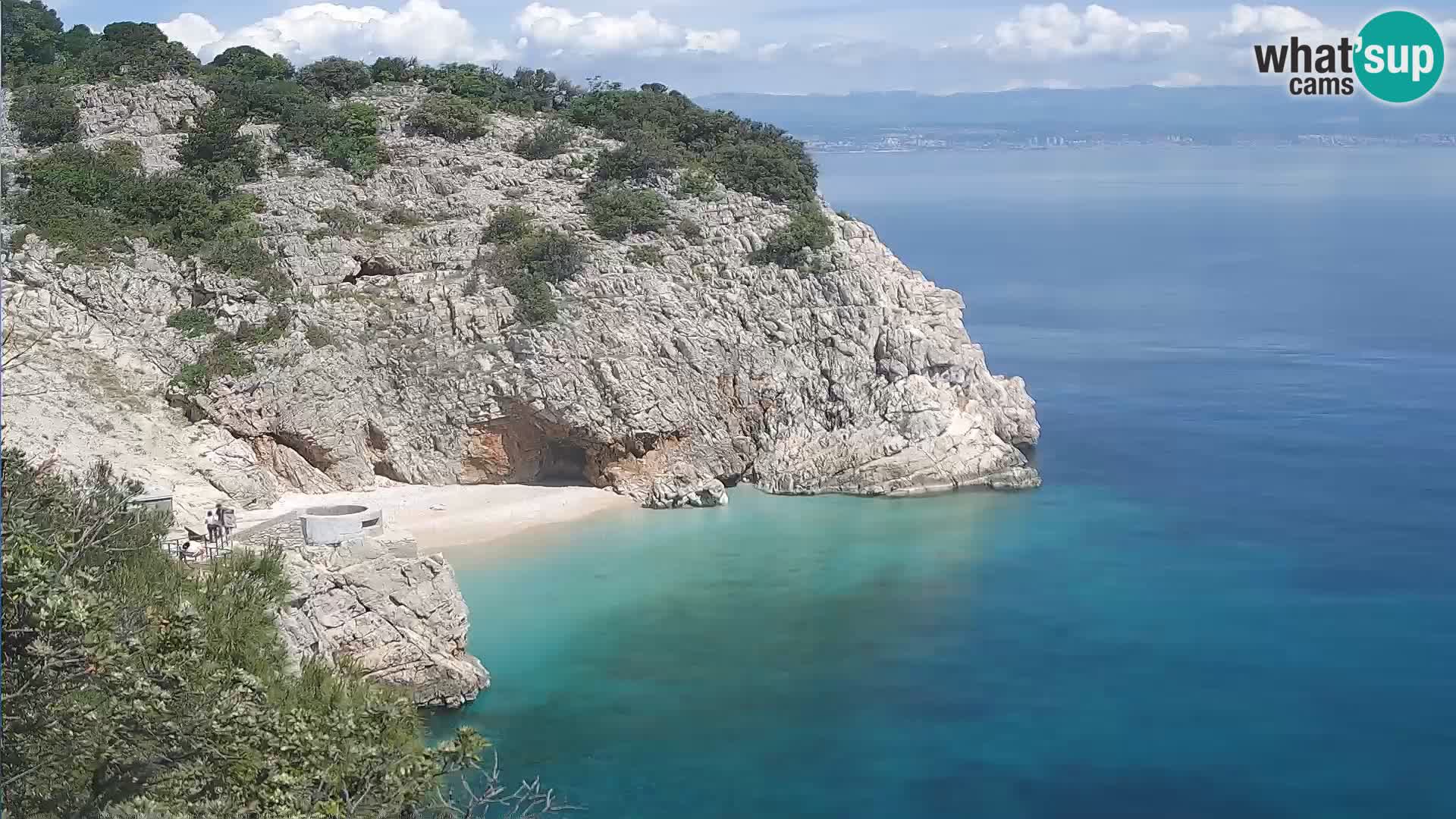Webcam plage Brseč à Mošćenička Draga, Croatie