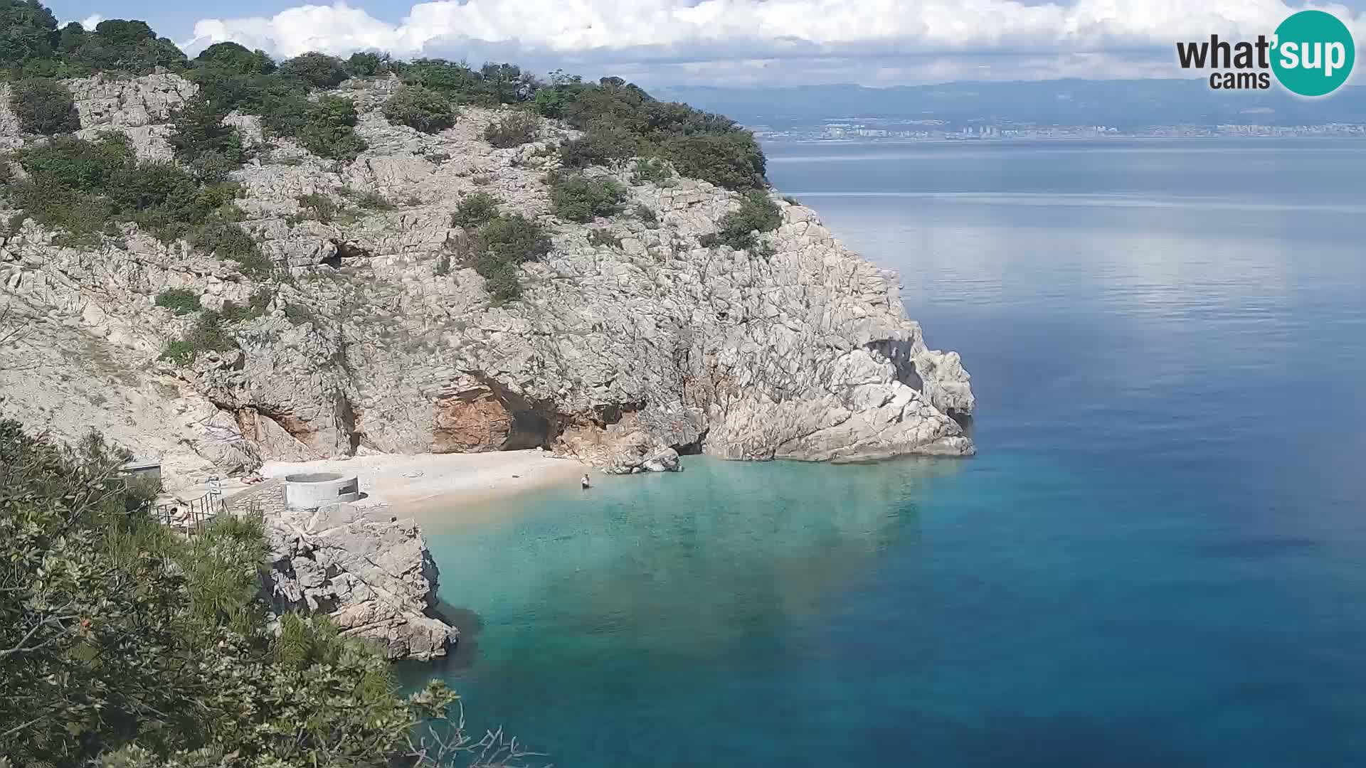 Webcam plage Brseč à Mošćenička Draga, Croatie