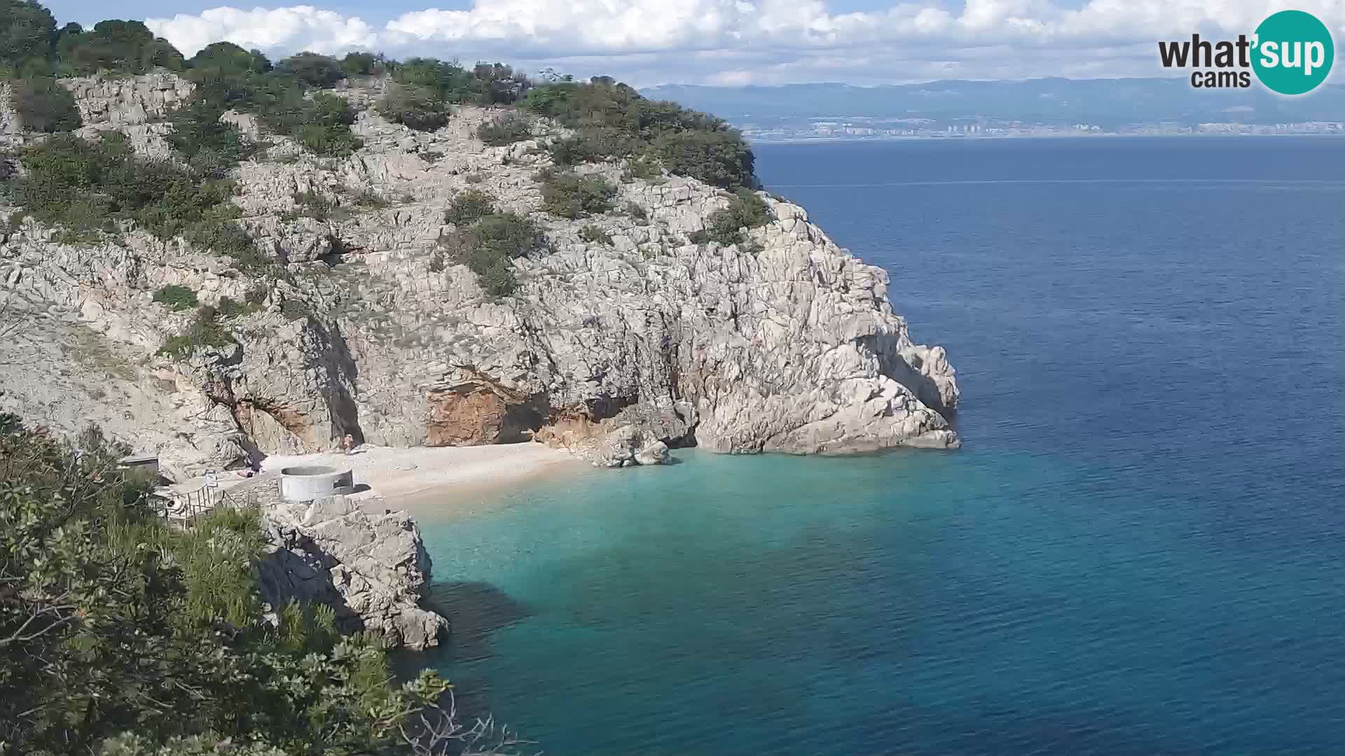 Webcam plage Brseč à Mošćenička Draga, Croatie