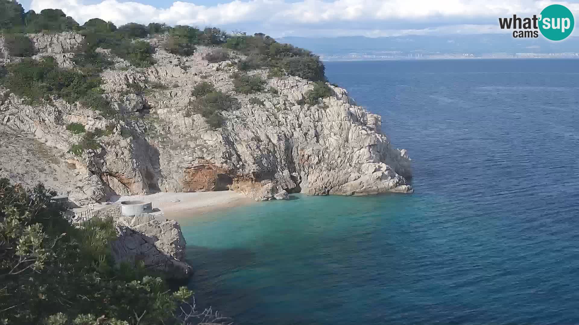 Webcam plage Brseč à Mošćenička Draga, Croatie