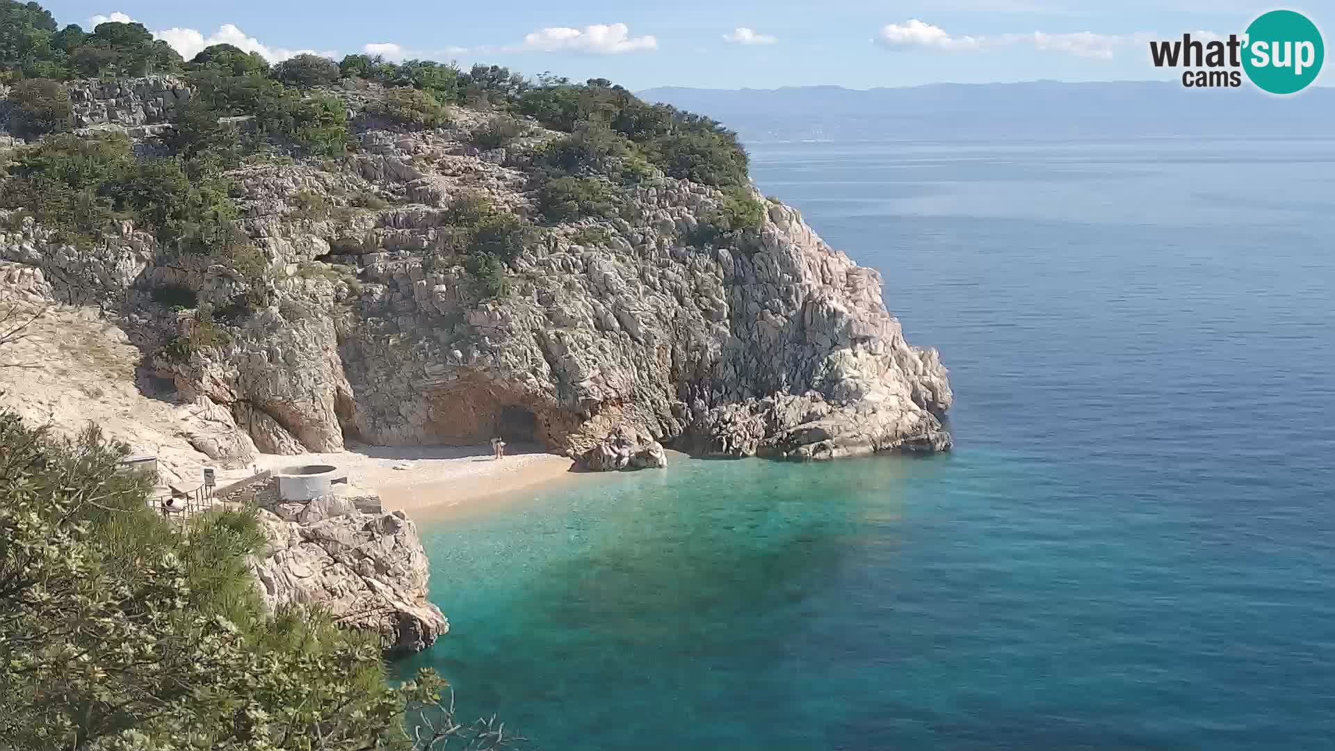 Webcam plage Brseč à Mošćenička Draga, Croatie
