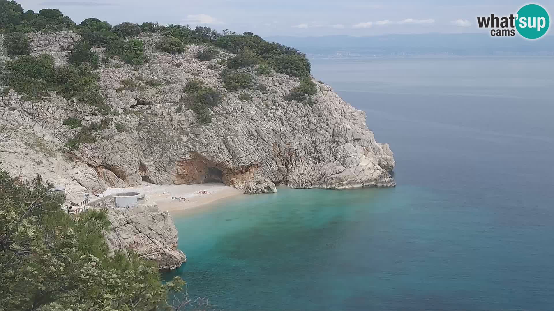 Cámara web de la playa de Brseč en Mošćenička Draga, Croacia