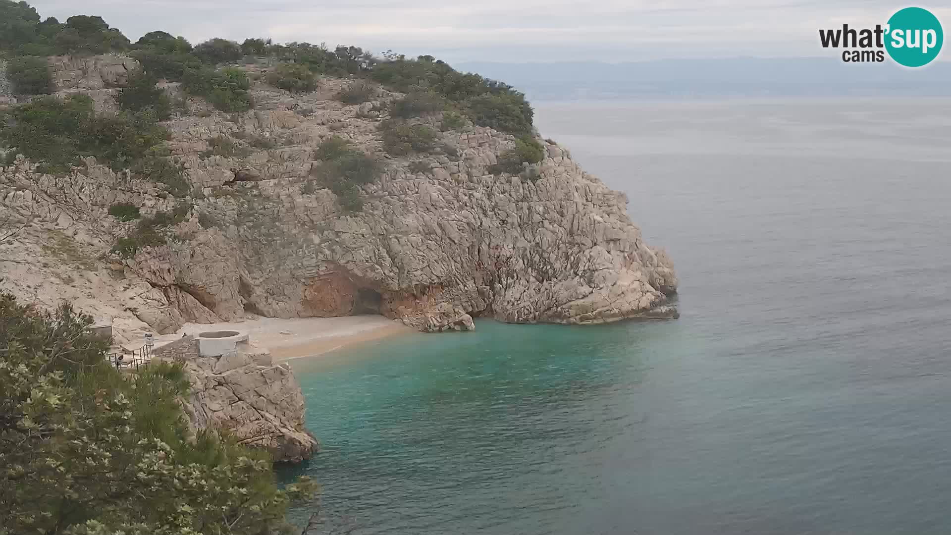 Webcam plage Brseč à Mošćenička Draga, Croatie