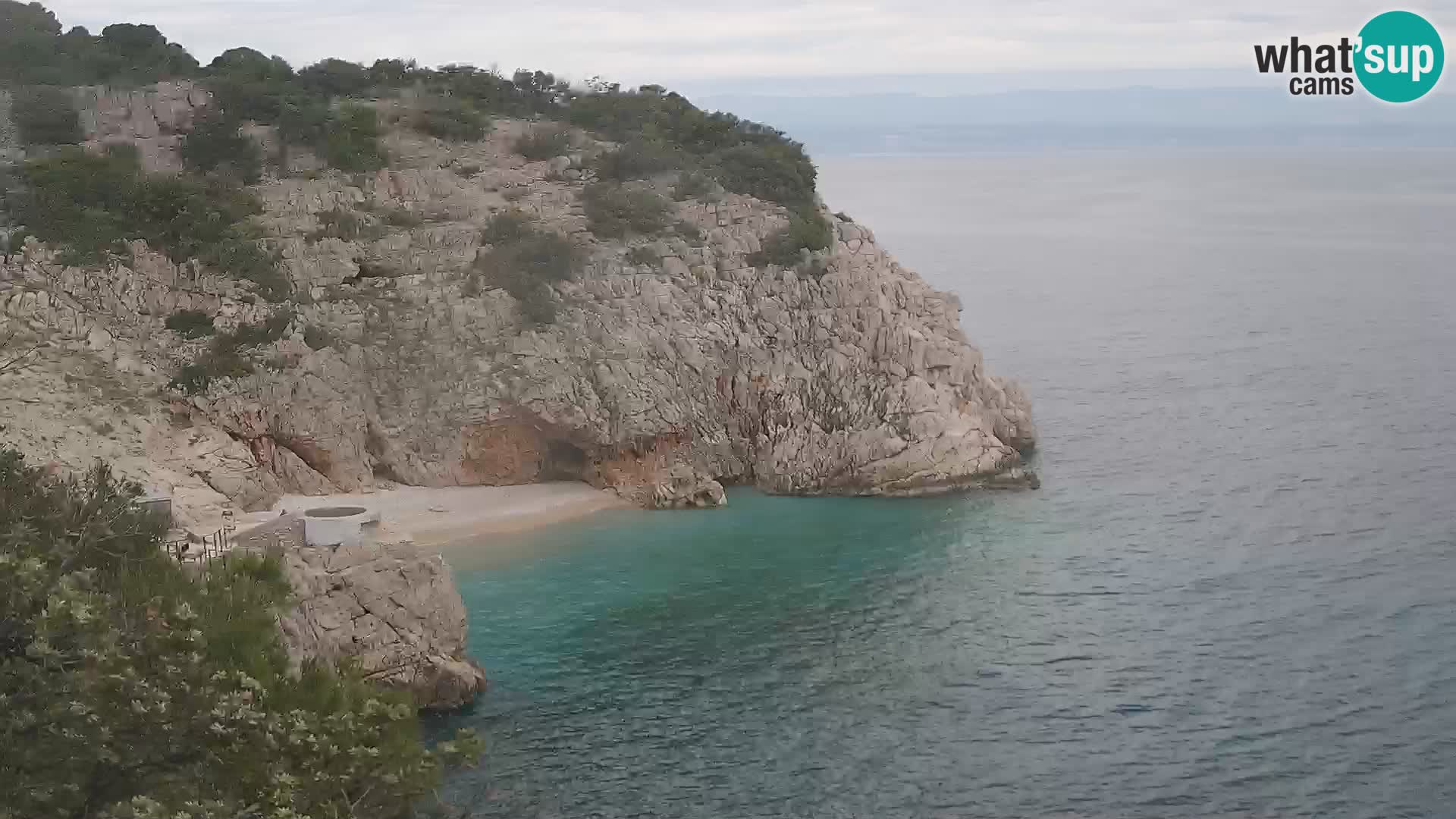 Cámara web de la playa de Brseč en Mošćenička Draga, Croacia