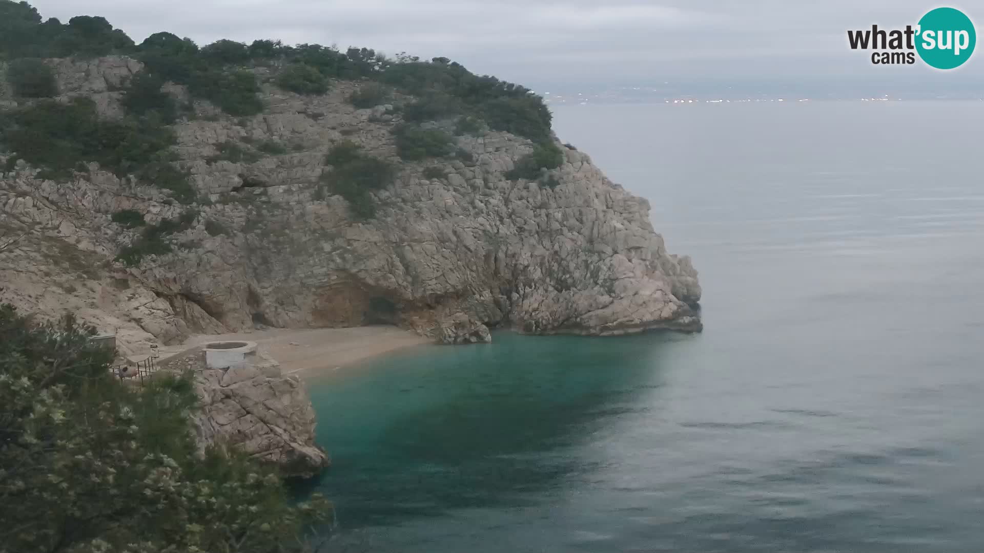 Webcam plage Brseč à Mošćenička Draga, Croatie